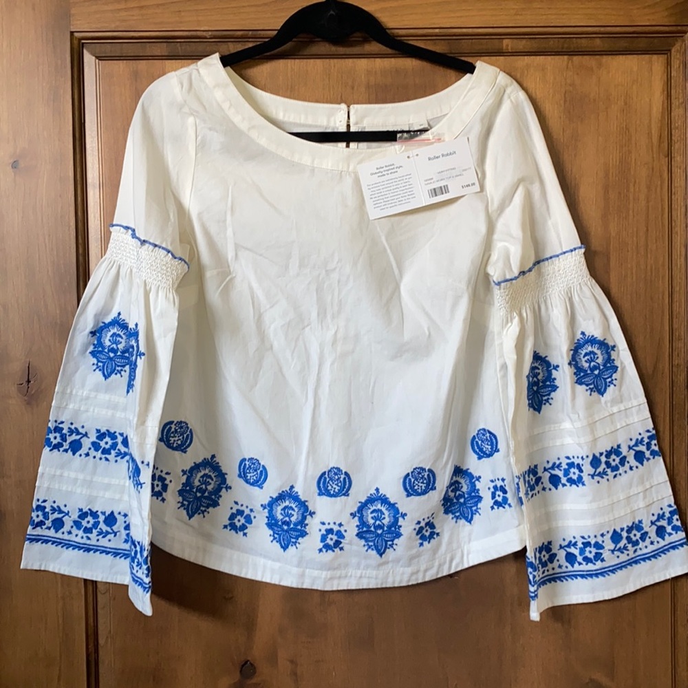 Roller rabbit bell sleeved blouse